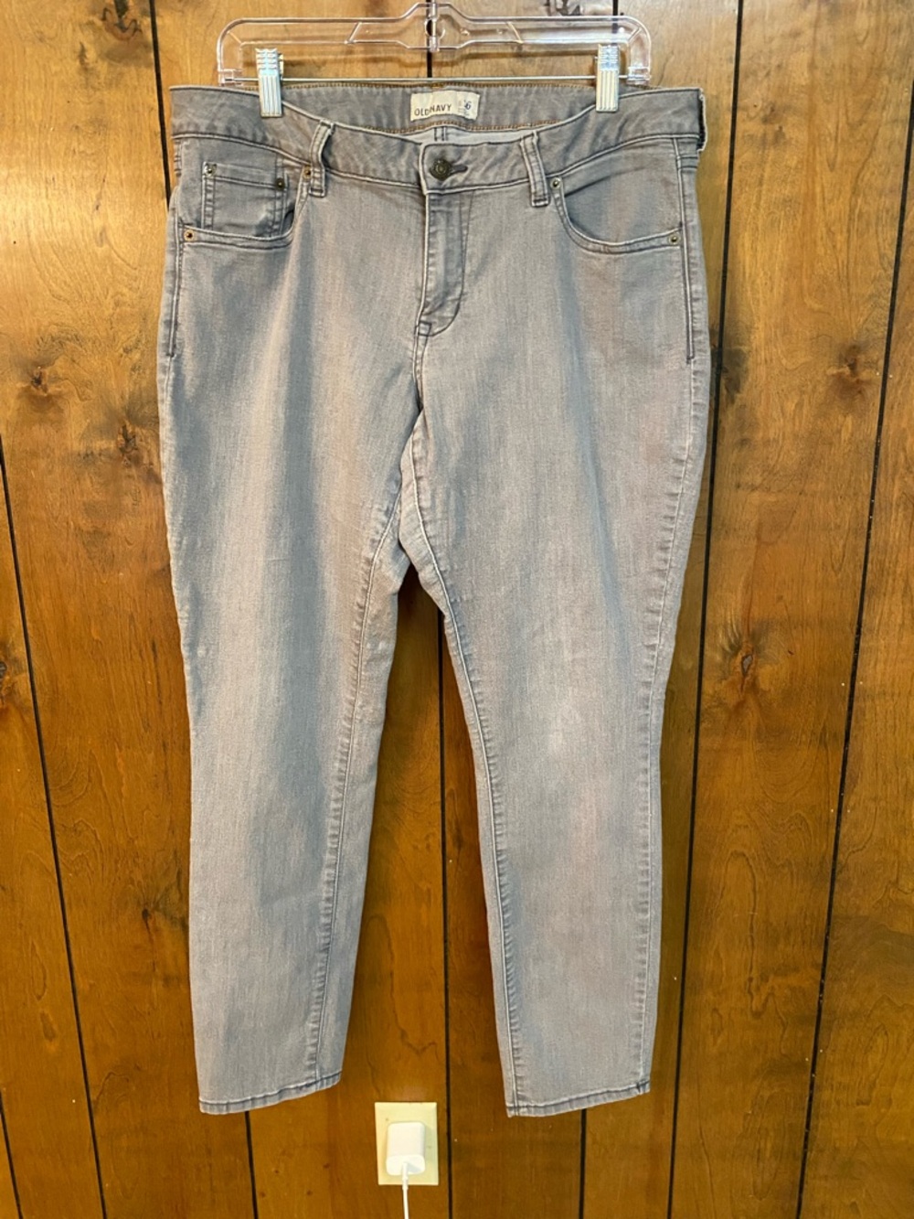 Old Navy Gray Wash Ankle Slim Jeans